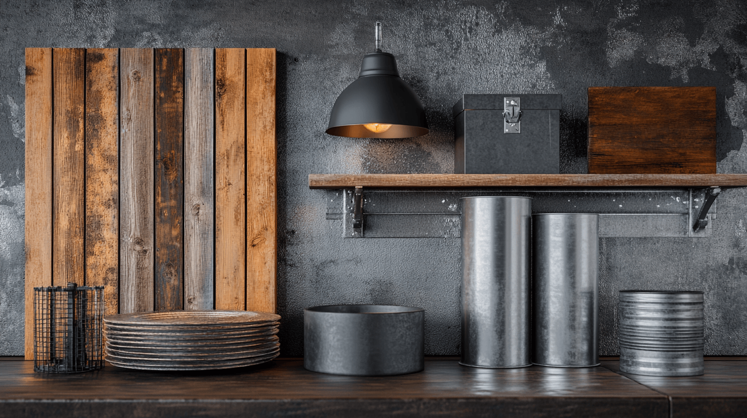 Deko-Elemente für das Esszimmer im Industrial-Stil