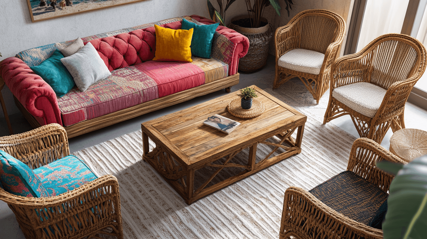Einrichtung im Boho-Chic-Design