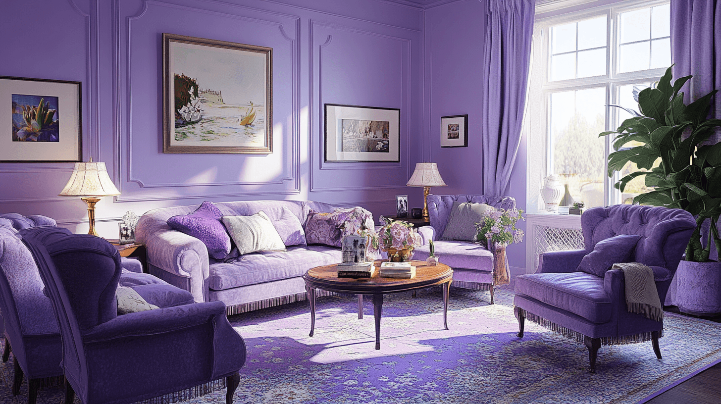 Gestaltung mit der Farbe Lila
