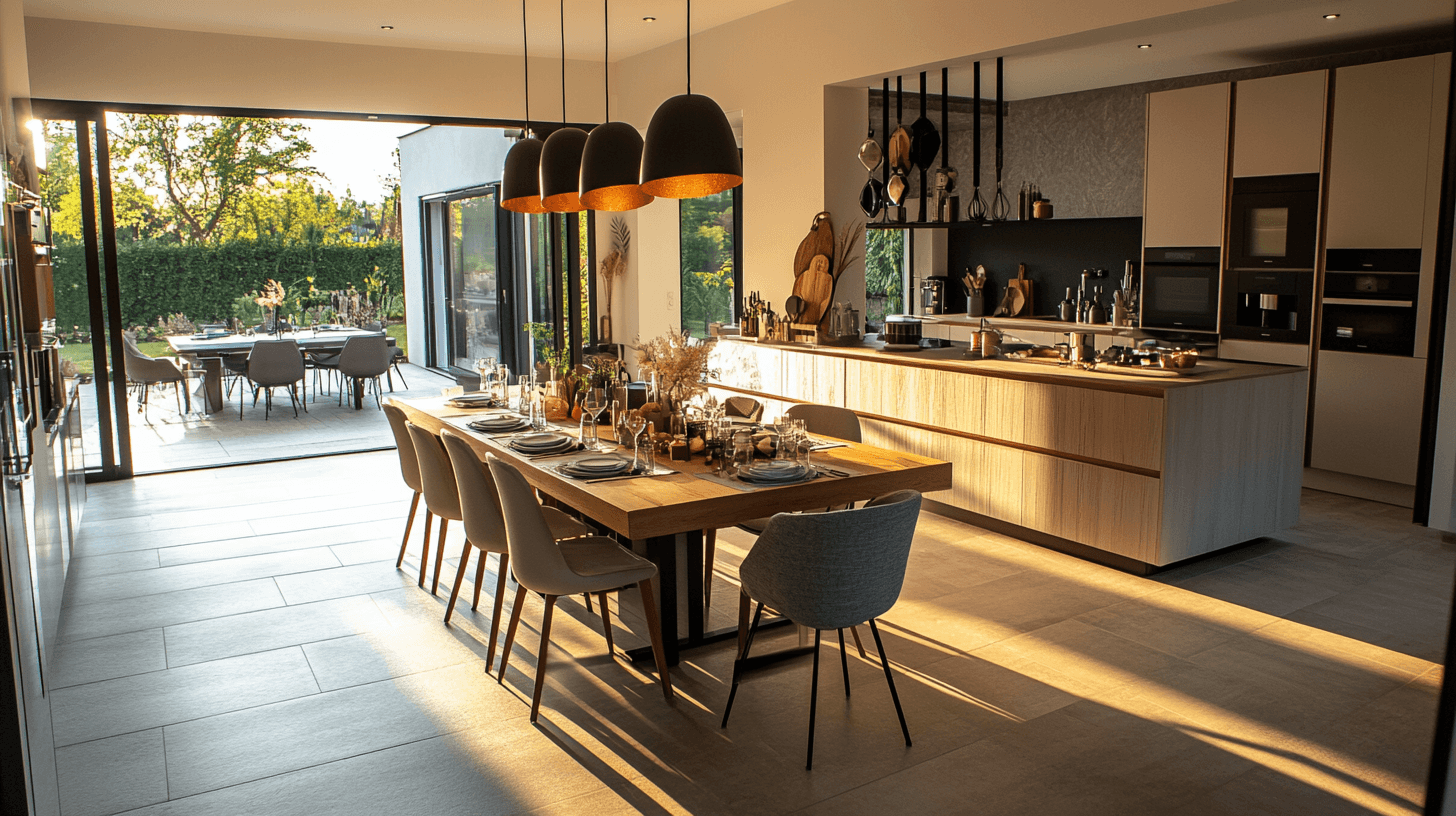 Gestaltung einer offenen Küche: Platz für gemeinsames Kochen schaffen