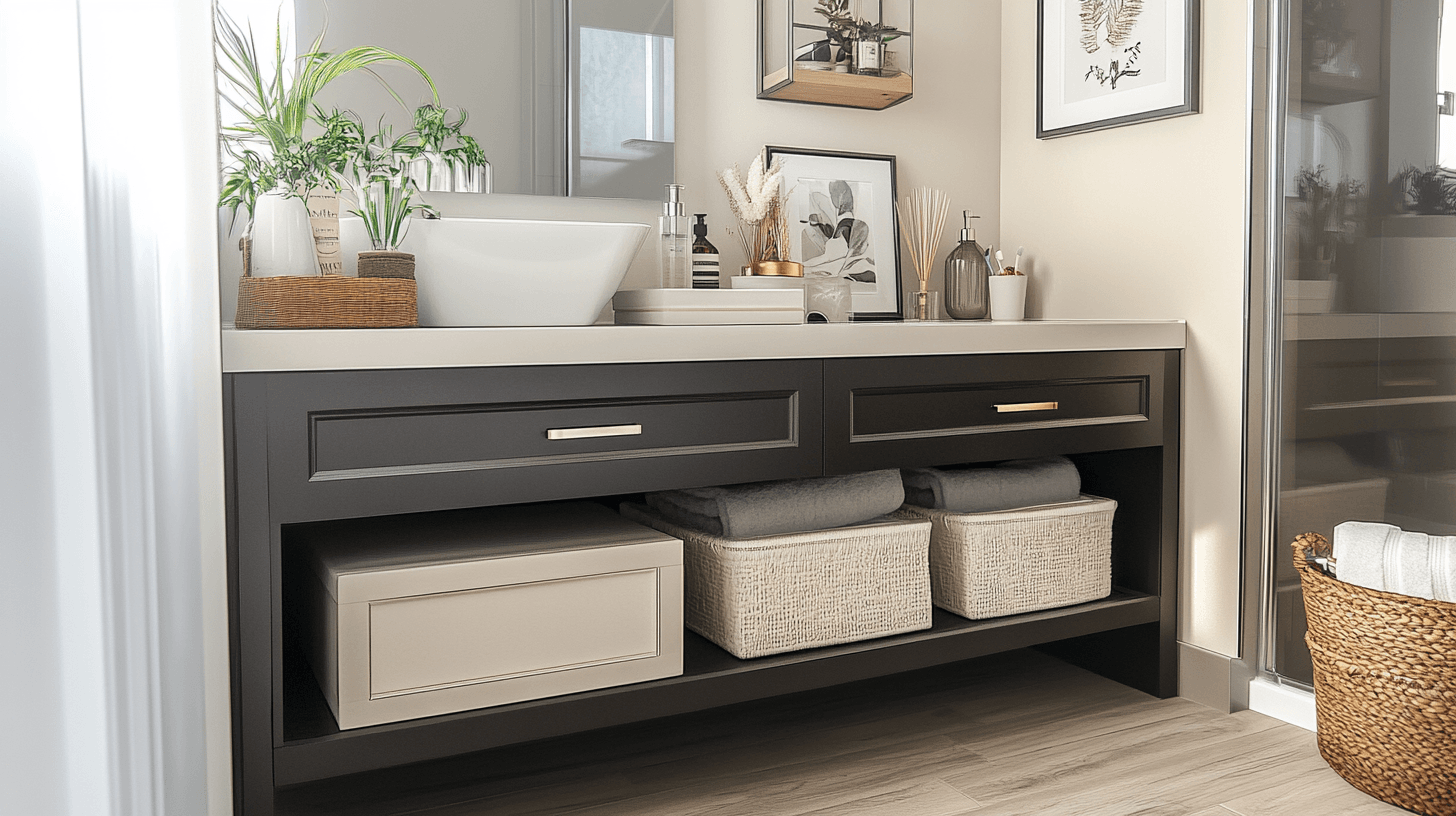 Badezimmerorganisation: Elegante Unterschränke für das Waschbecken
