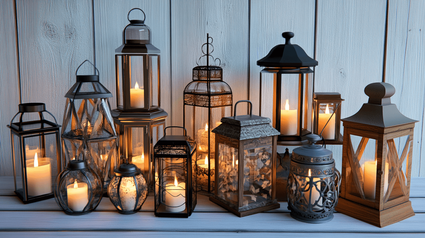 Unterschiedliche Materialien und Designs für Windlichter