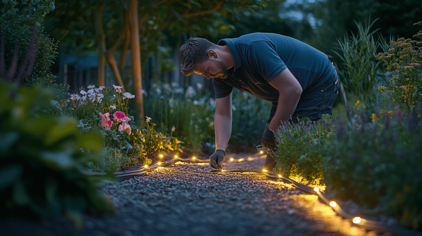 Montage und Positionierung der Außenbeleuchtung im Garten