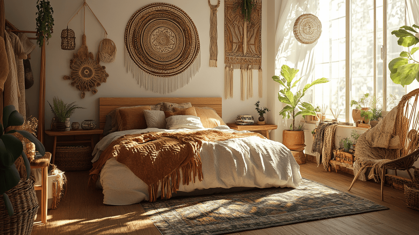 Boho-Schlafzimmer: Gelassenheit und Einzigartigkeit