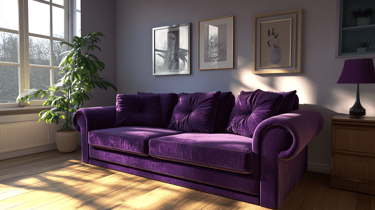 Violett im Wohnzimmer: Geheimnisvoll und luxuriös