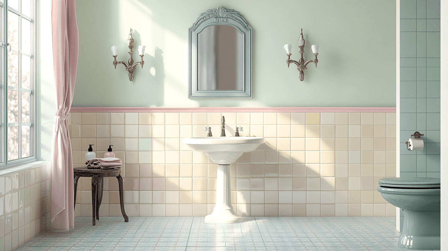 Farbwahl im Retro-Badezimmer: Stimmige Nuancen für eine nostalgische Atmosphäre