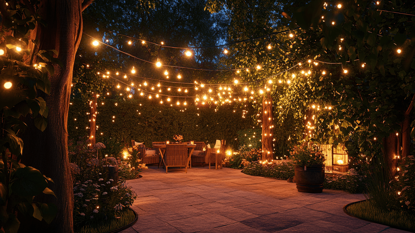 Gartenlichterketten: Atmosphärische Beleuchtung für draußen