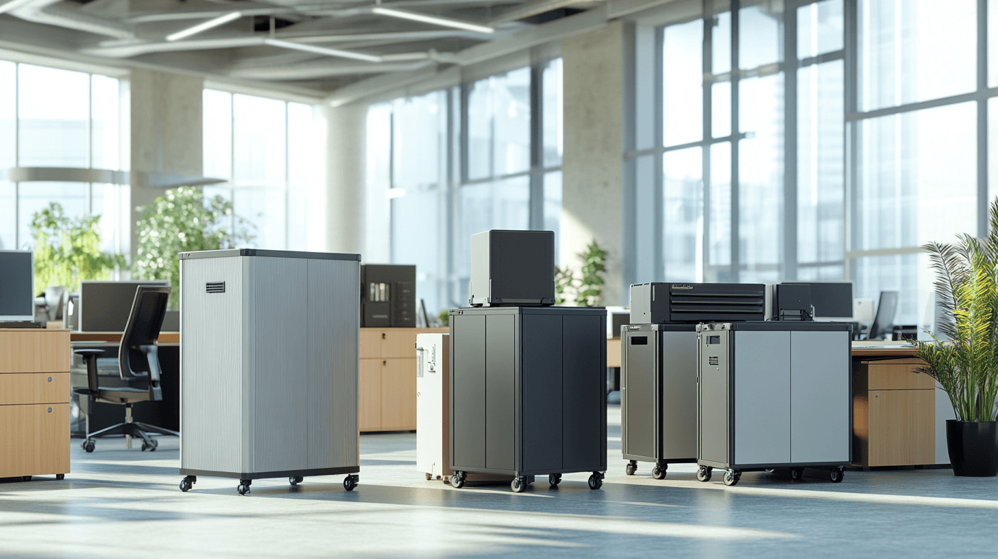 Designs und Materialien von Rollcontainern