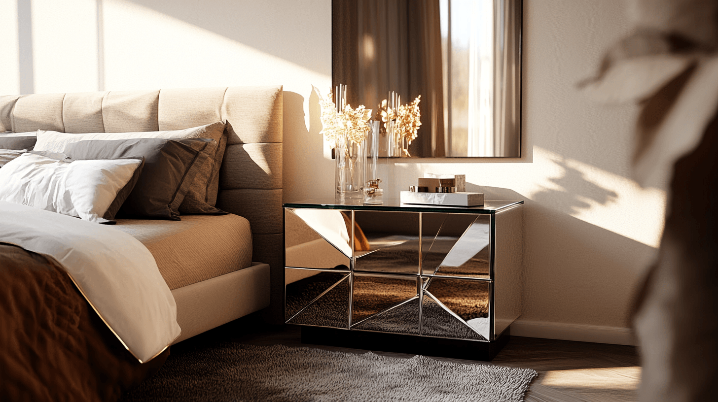 Ausgefallene Materialien: Nachttische aus Glas, Metall und anderen Stoffen