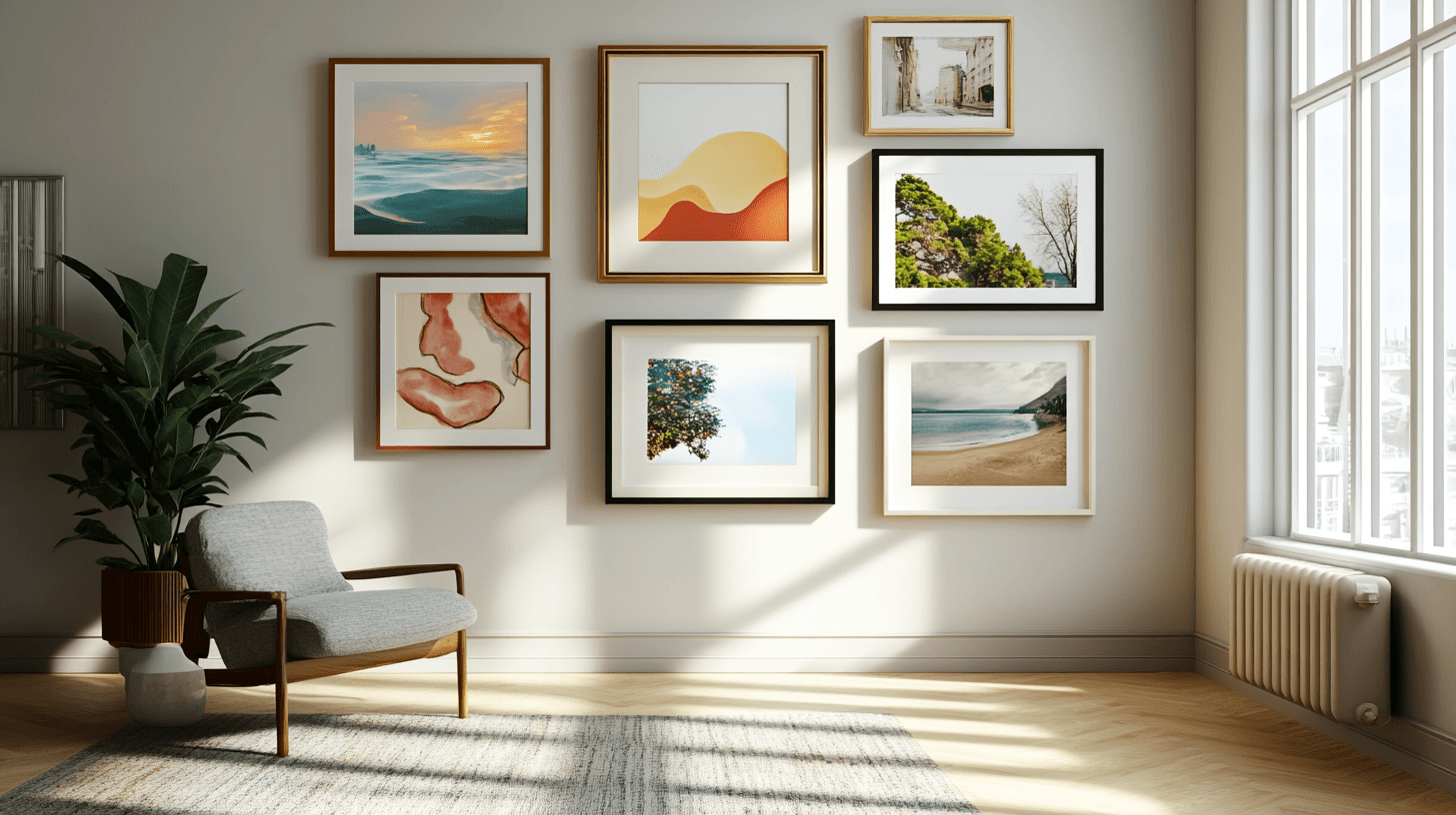 Gestaltung von Galeriewänden: Die ideale Kombination aus Rahmen und Kunstwerken