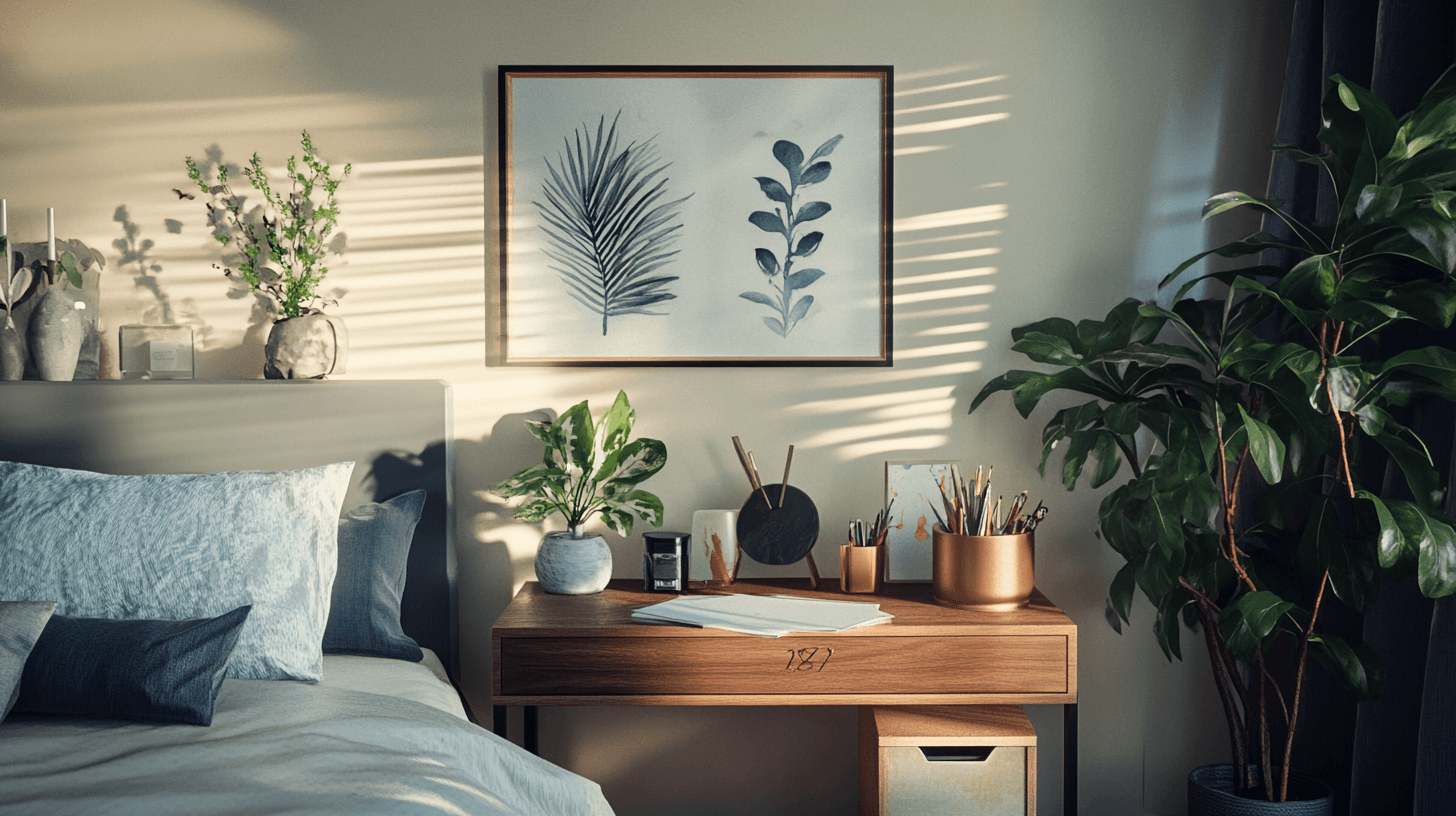 Ideen zur Gestaltung eines Arbeitsplatzes im Schlafzimmer