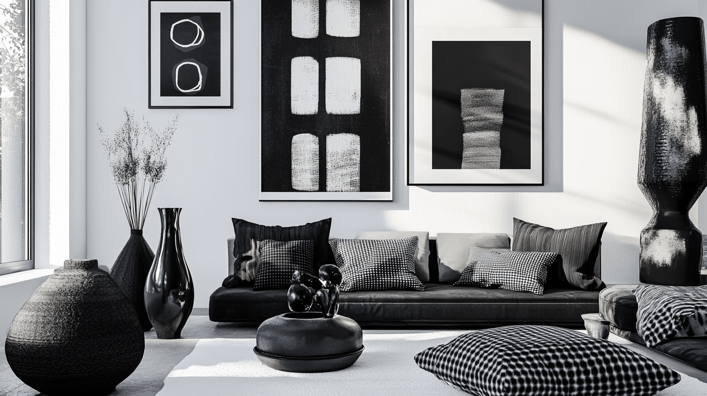 Schwarz-weiße Dekoration: Elegante Highlights schaffen