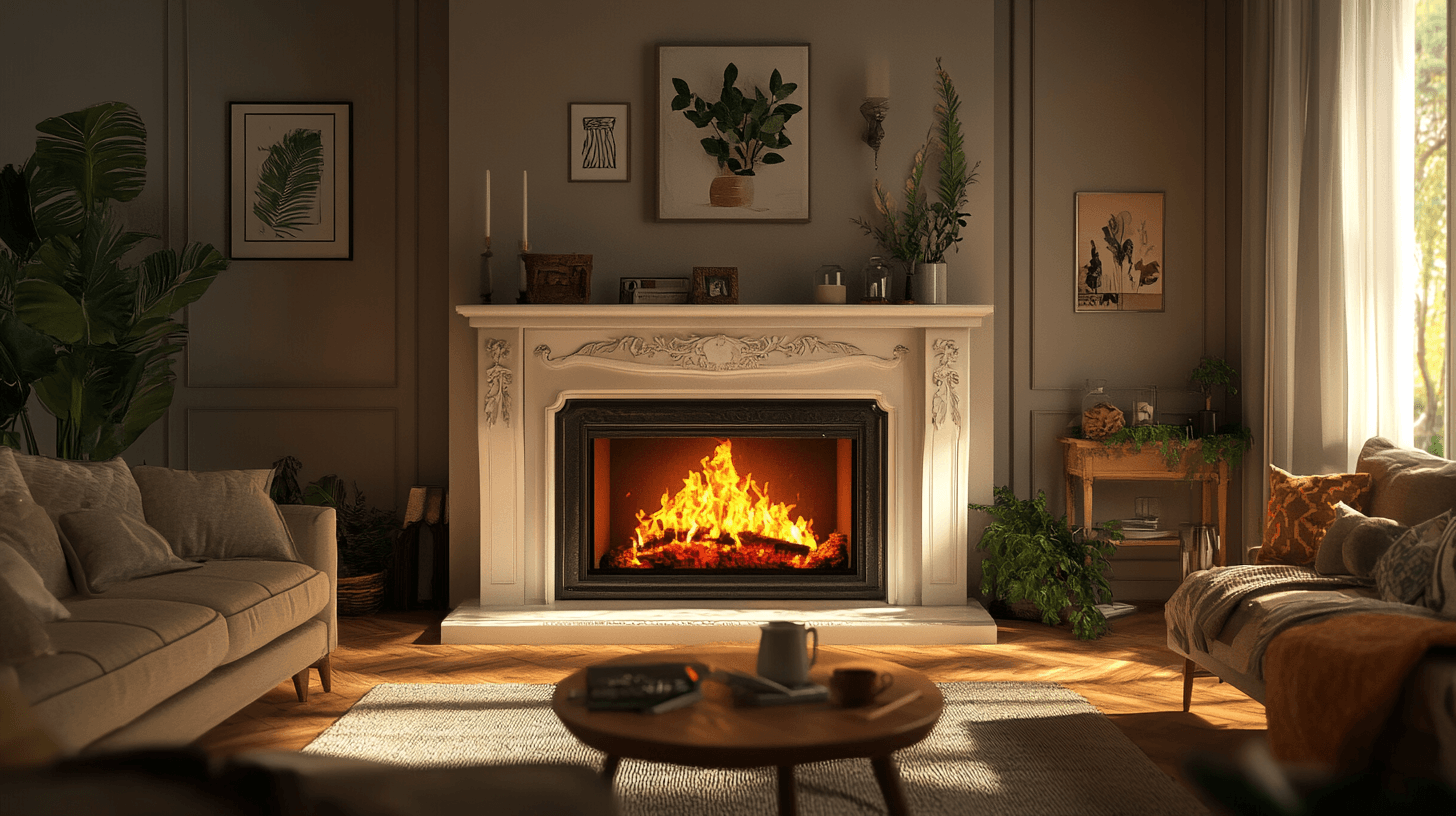 Ein Wohnzimmer mit Kamin: Behaglichkeit und Wärme an frostigen Tagen