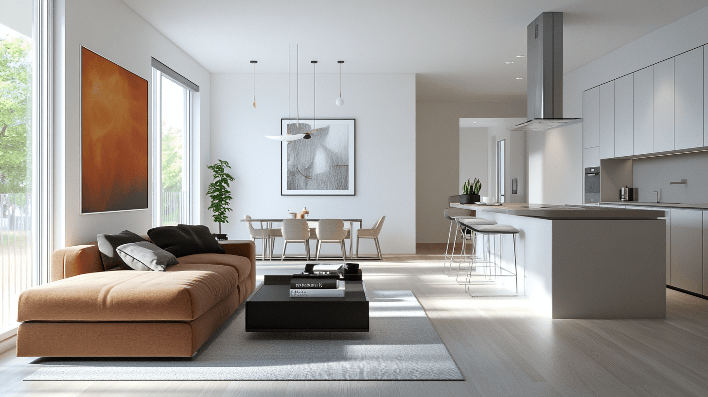 Offene Küche mit Kochinsel im Wohnzimmer: Zeitgemäß und gesellig
