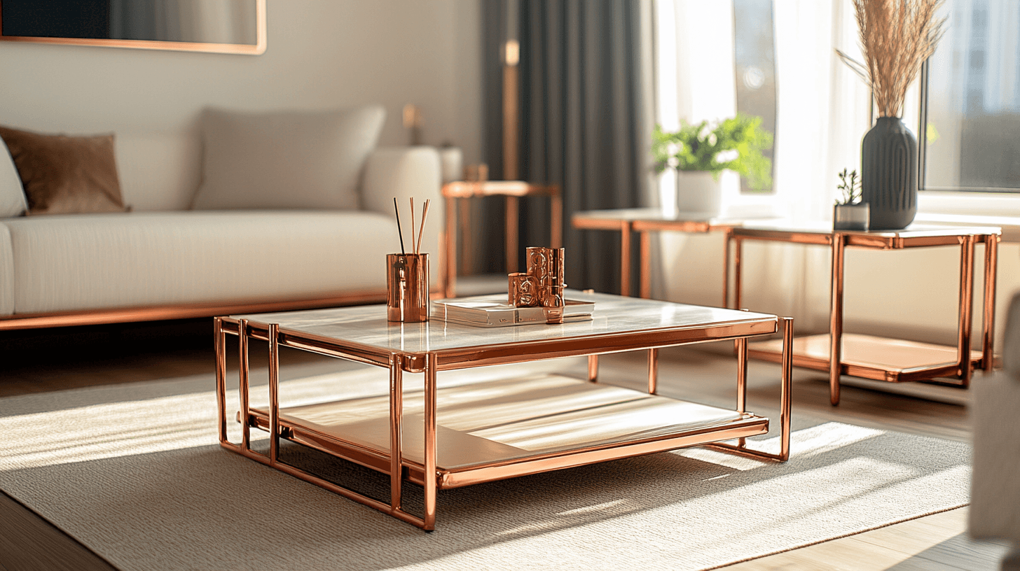 Kupfermöbel: Elegante Blickfänger für dein Wohnzimmer
