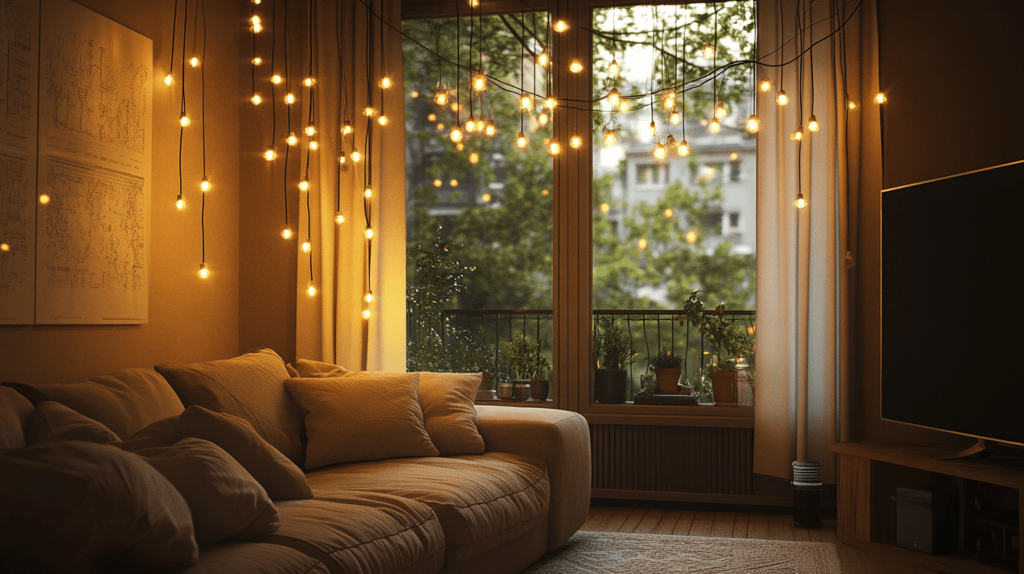 Lichterketten im Wohnzimmer: Ein Hauch von Gemütlichkeit