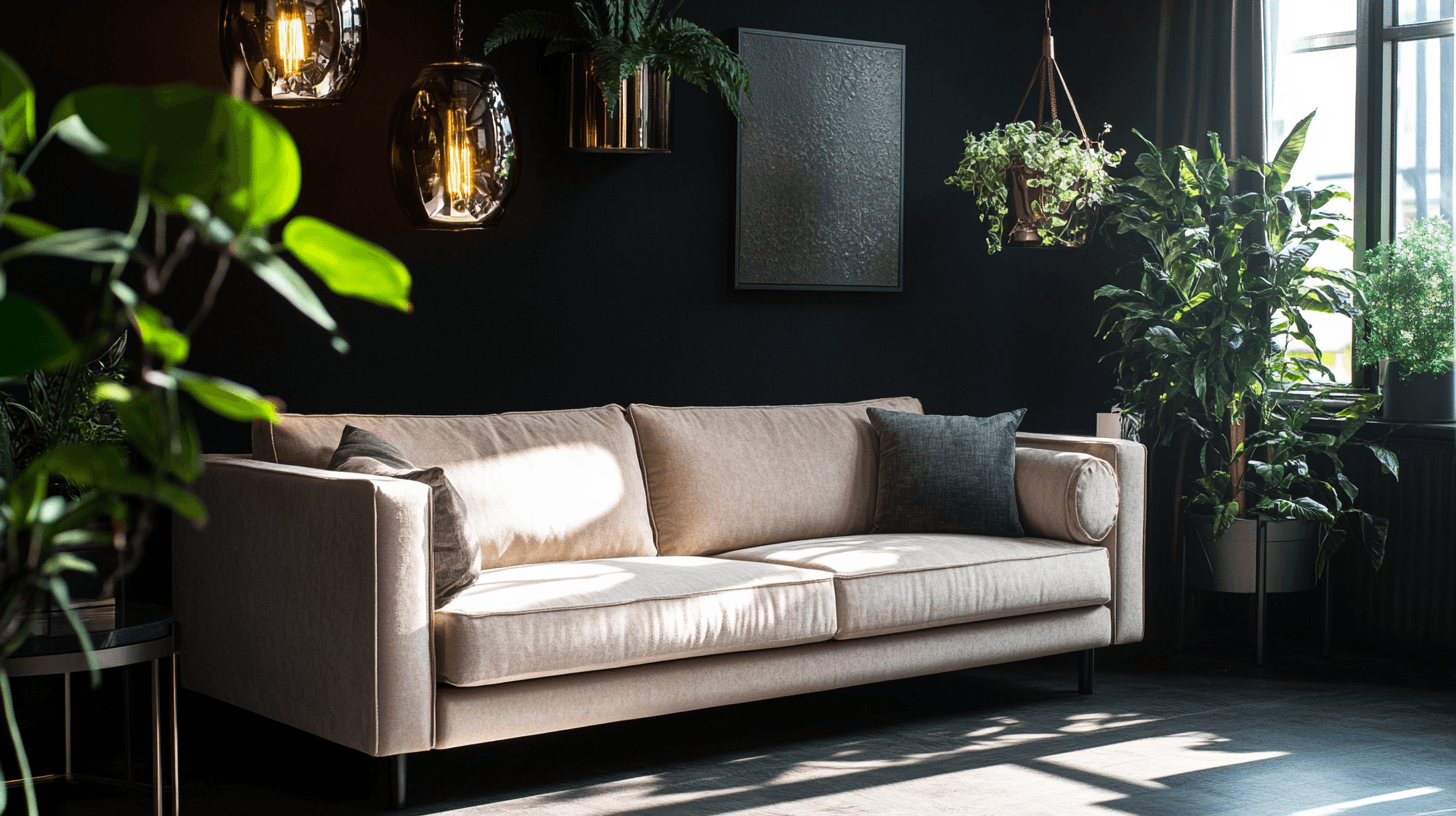 Einrichtung und Dekoration für Zimmer mit dunklen Wänden