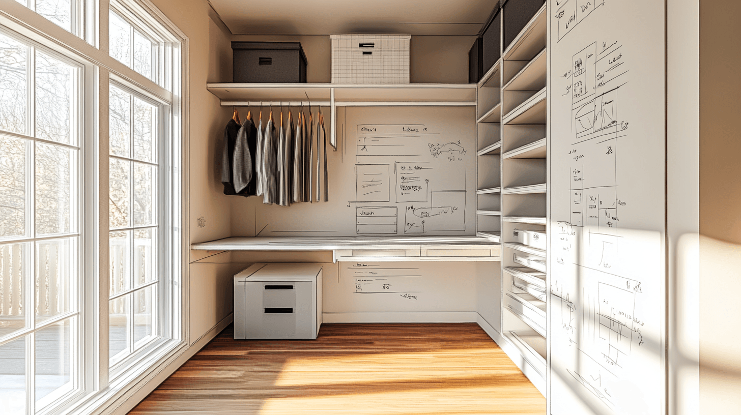 So planst du dein Büro im Kleiderschrank richtig