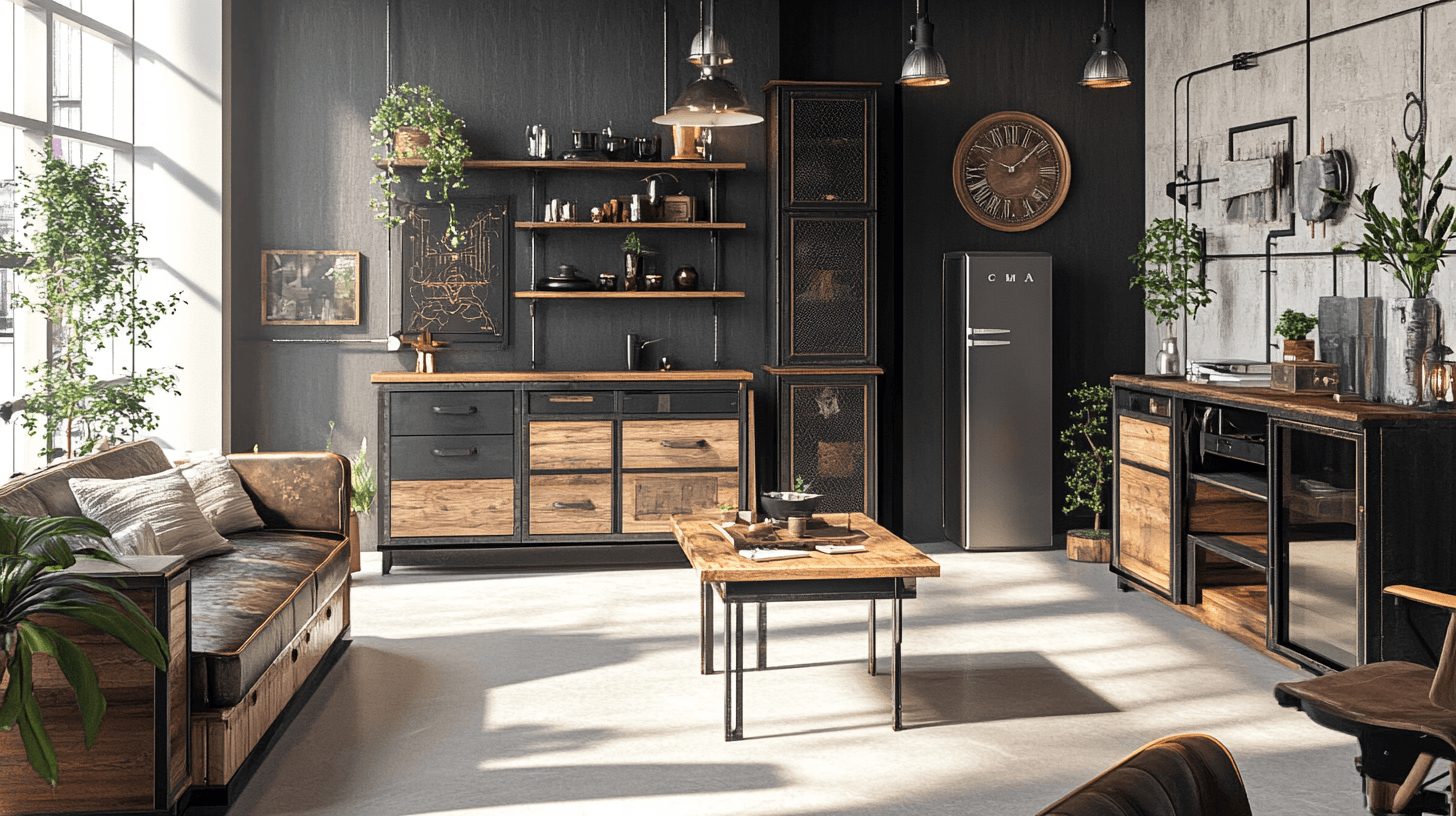 Verschiedene Wohnstile vereinen: Urban Industrial begegnet anderen Trends