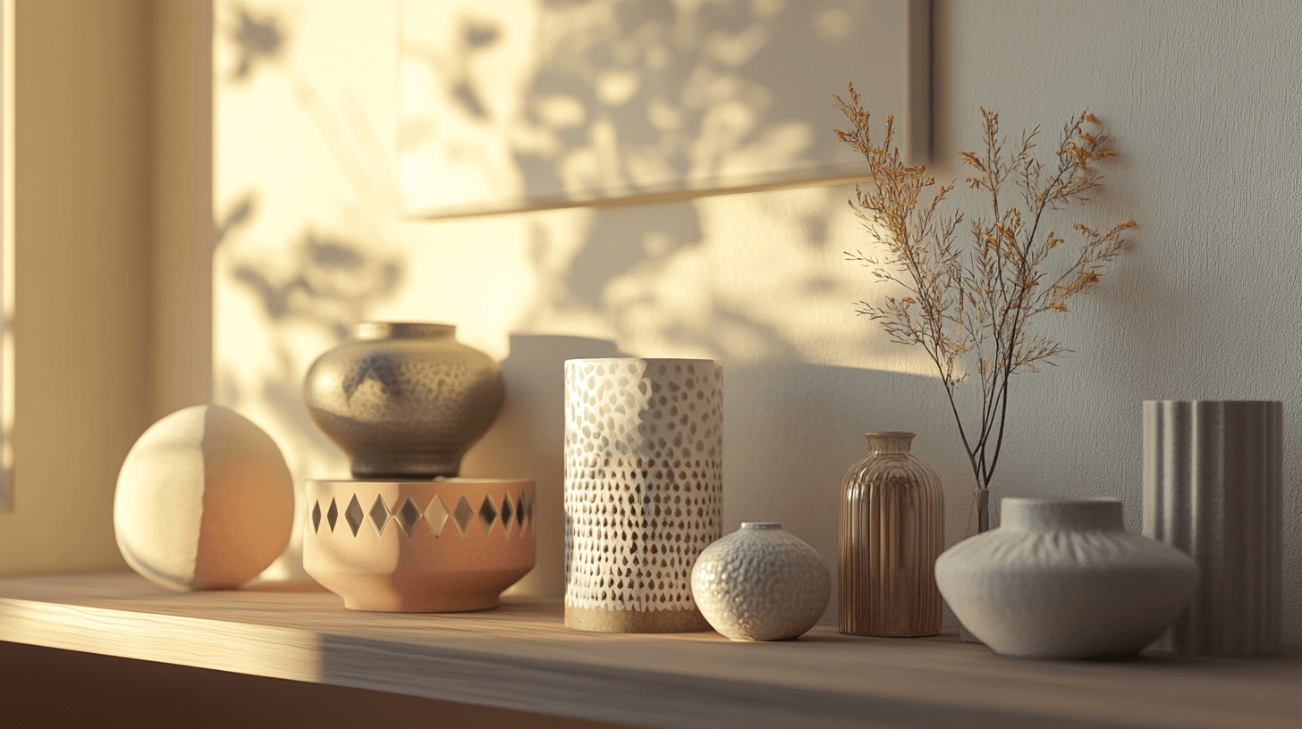 Vielfältige Dekoration: Kunstwerke und Accessoires