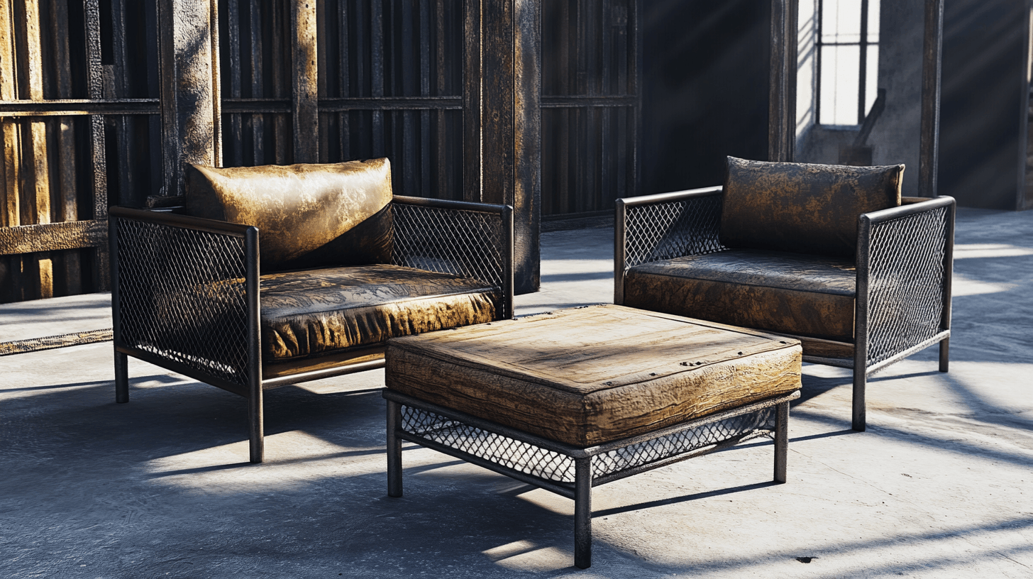 Einrichtung im Industrial Glamour Design