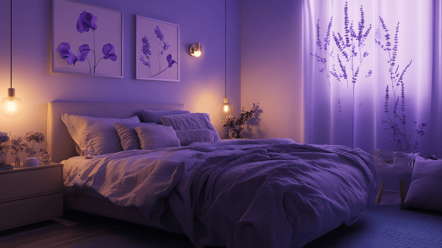 Lavendel im Schlafzimmer: Sanfte Farben für Gelassenheit und Erholung