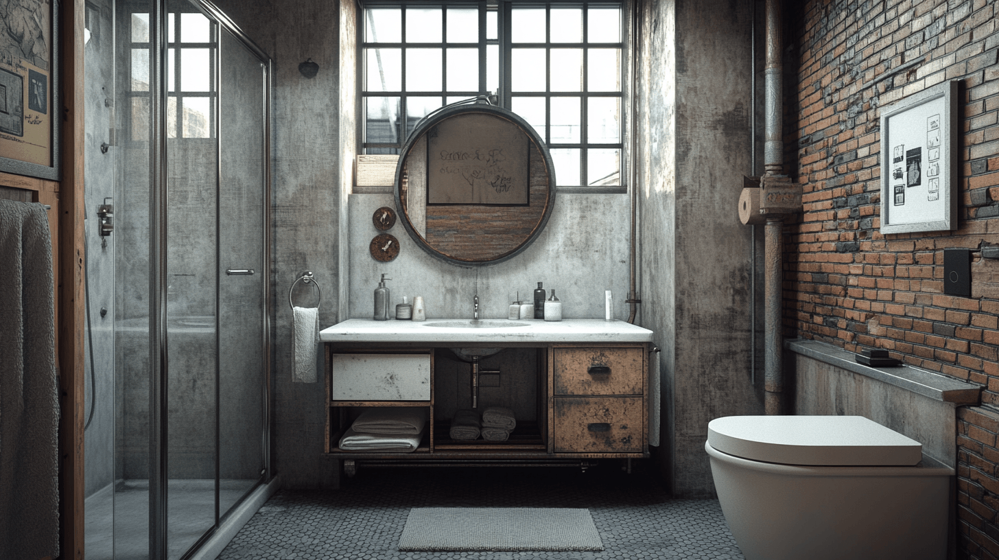 Werkstoffe und Oberflächen im Industrial-Style-Badezimmer