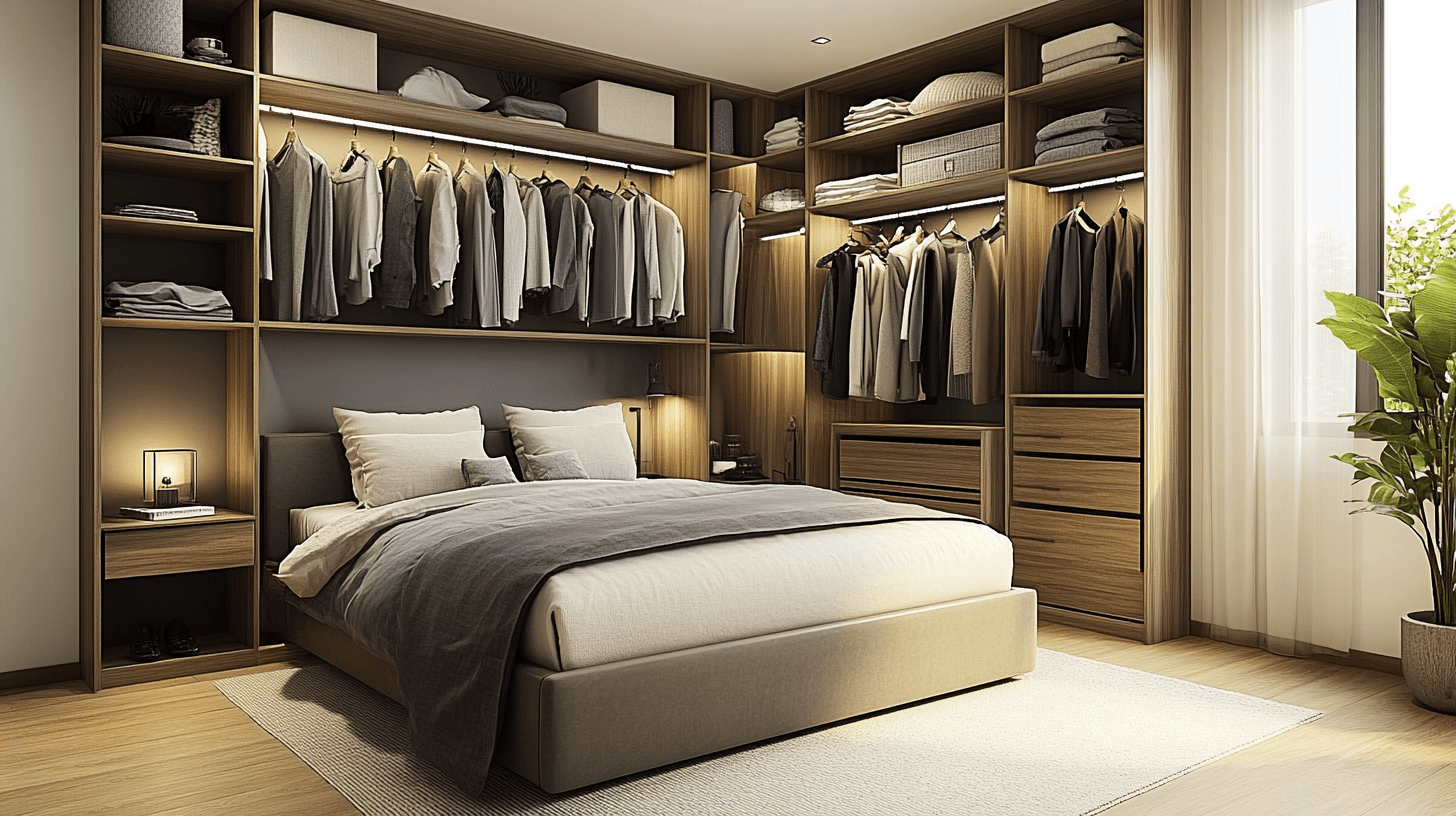 Schlafzimmer mit begehbarem Kleiderschrank: Mehr Raum für Kleidung und Accessoires