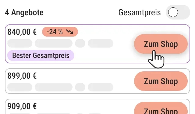 Alle Preise auf einen Blick