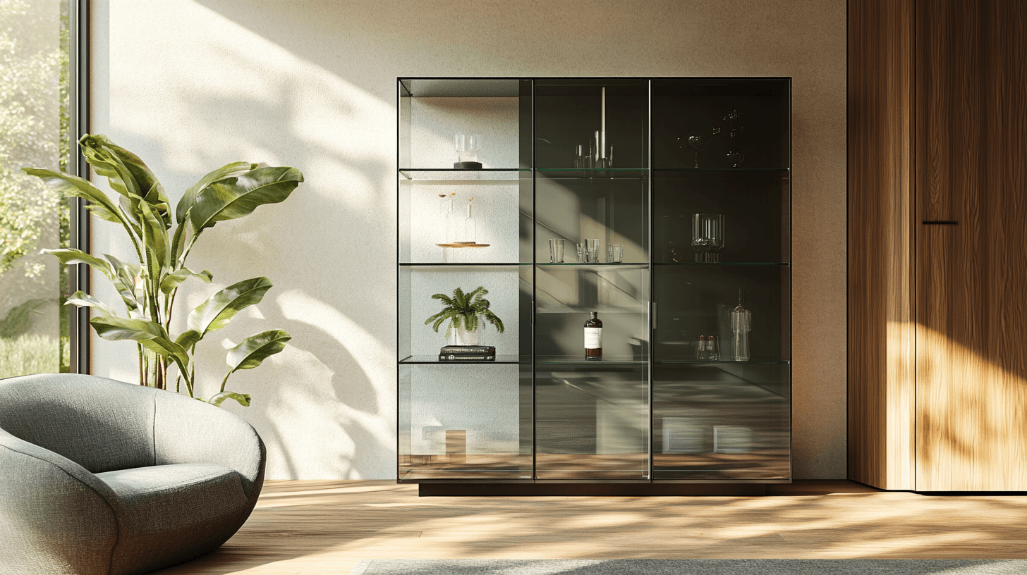 Einbindung von Glasvitrinen in deine Wohnraumgestaltung