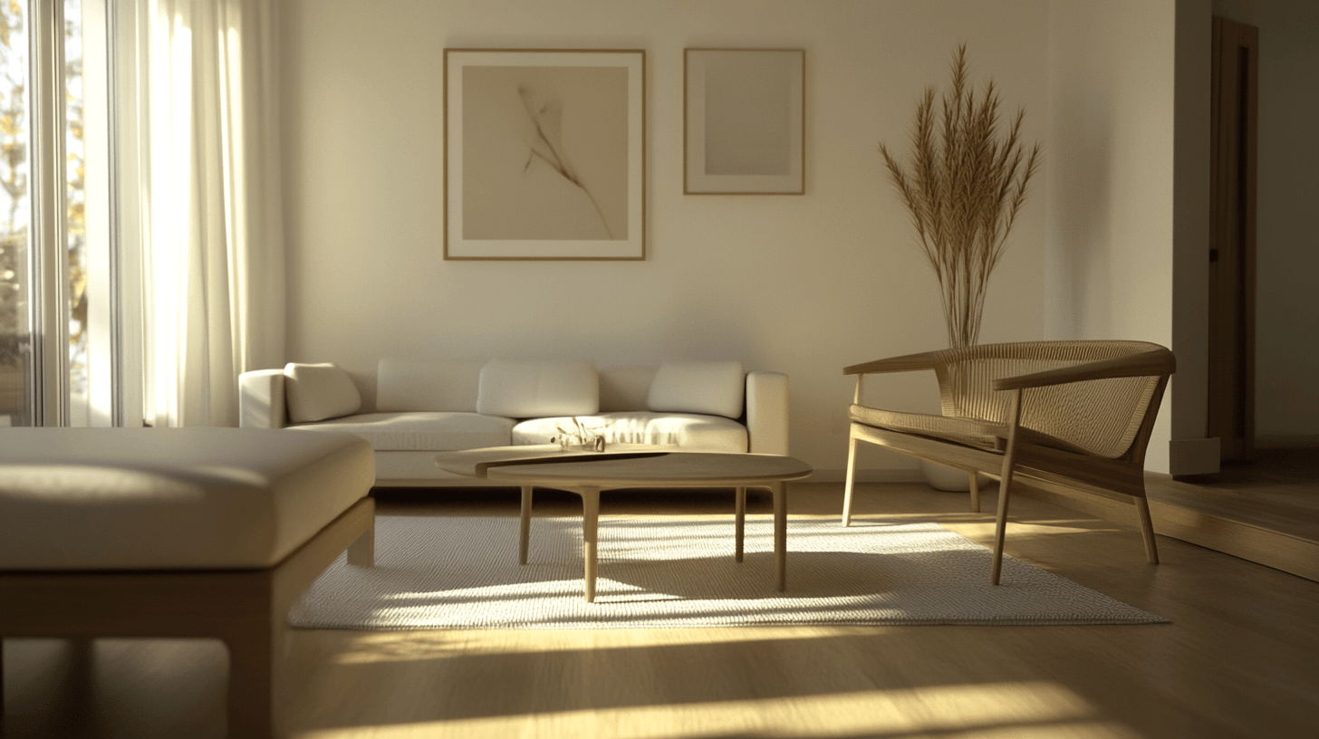 Minimalistisches Wohnzimmer: Reduziere auf das Wesentliche