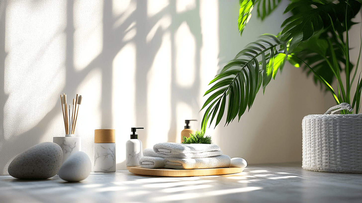 Skandinavische Badezimmer: Dekoration und Accessoires