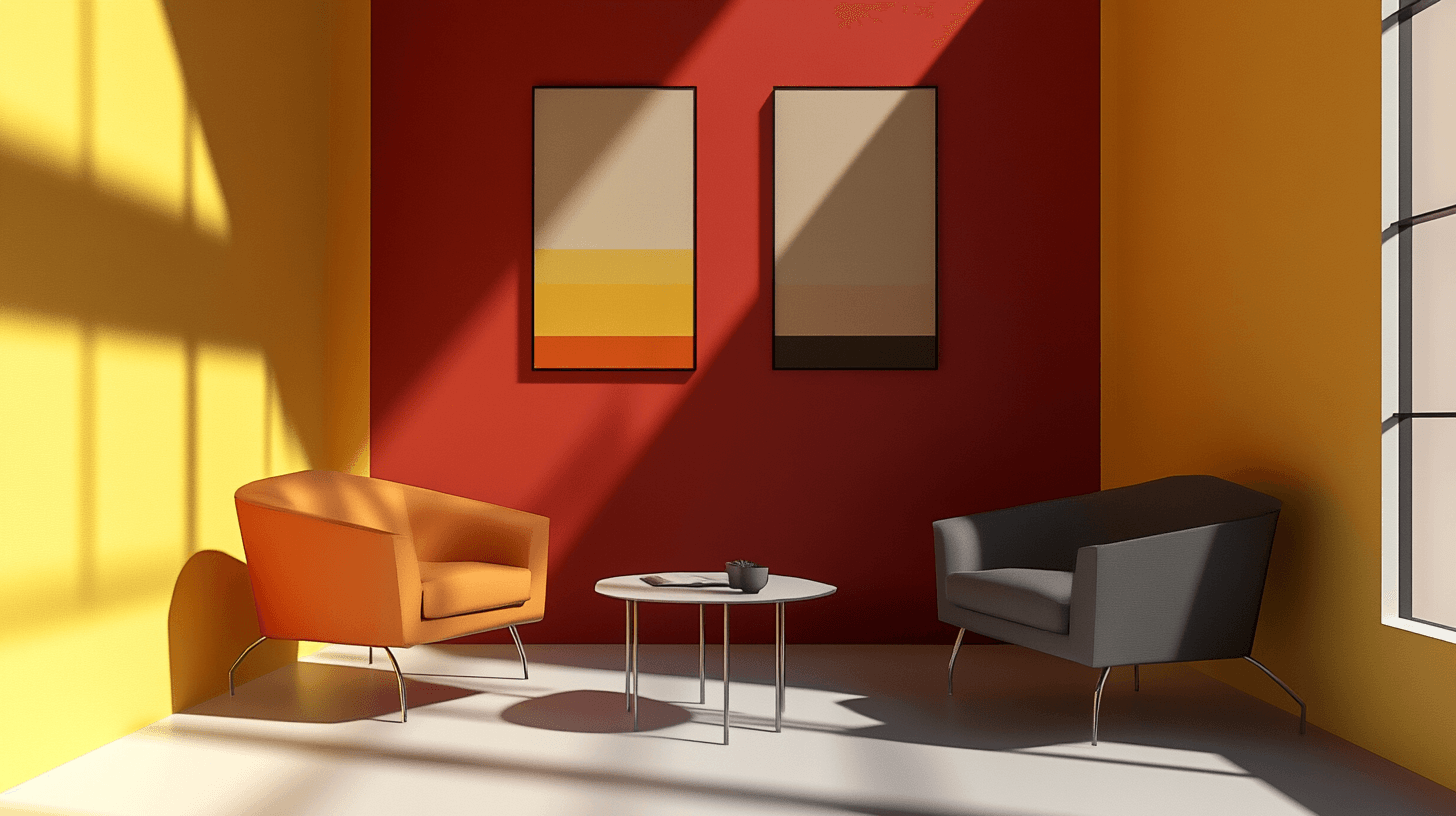 Verbindung von intensiven Farben mit schlichten Designs