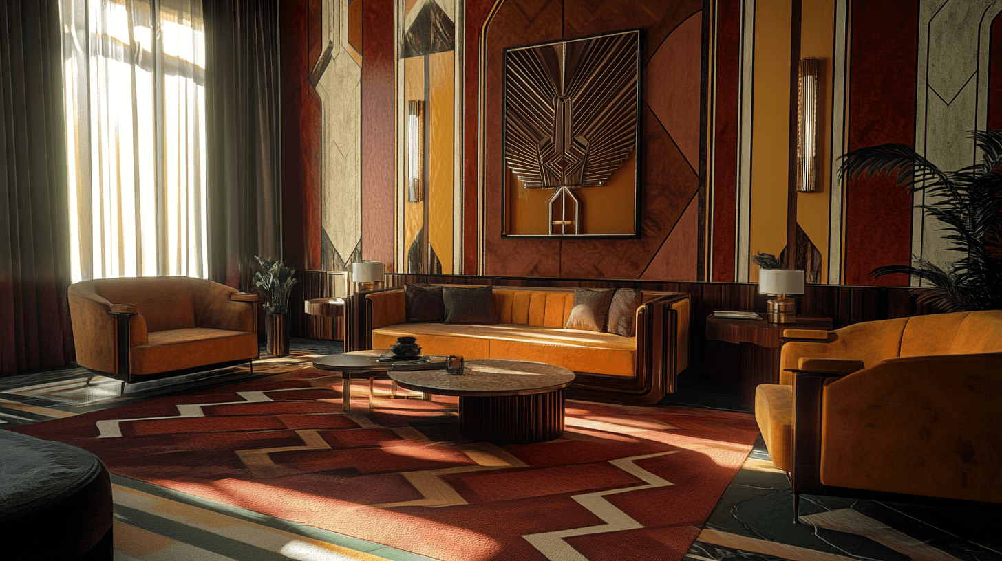 Künstlerisches Deco: Art Deco kombiniert mit zeitgenössischen Elementen