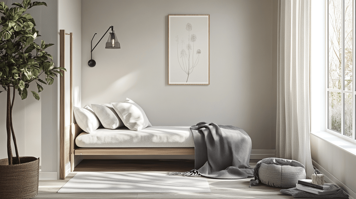 Farbkonzept für ein Gästezimmer im skandinavischen Stil