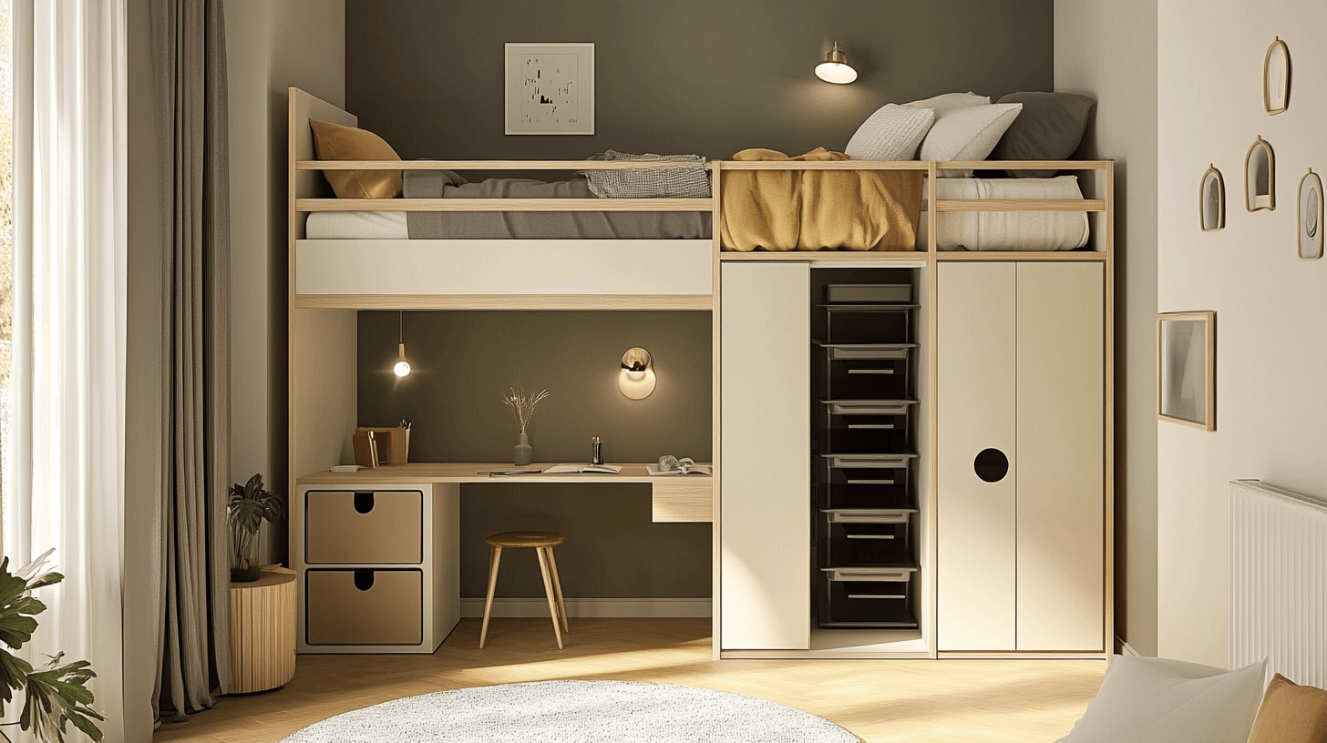 Raumsparende Möbel für kompakte Schlafzimmer