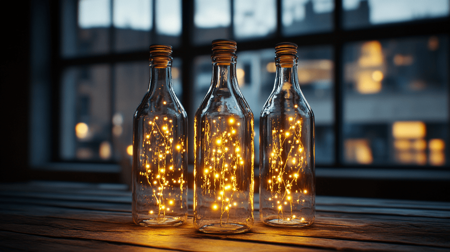 Leuchten aus Glasflaschen: Ein strahlendes Highlight