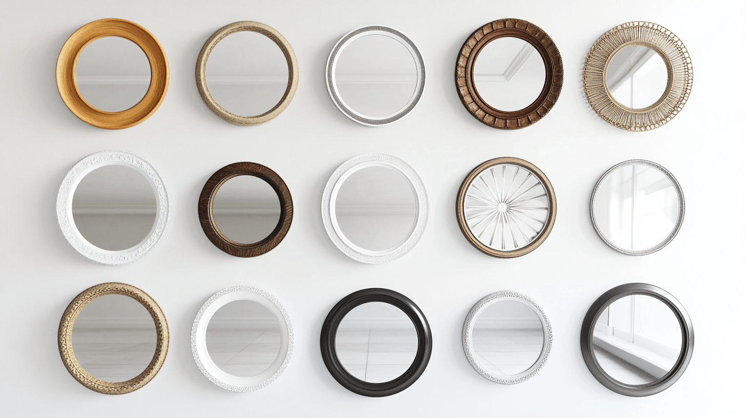 Unterschiedliche Designs von Wandspiegeln