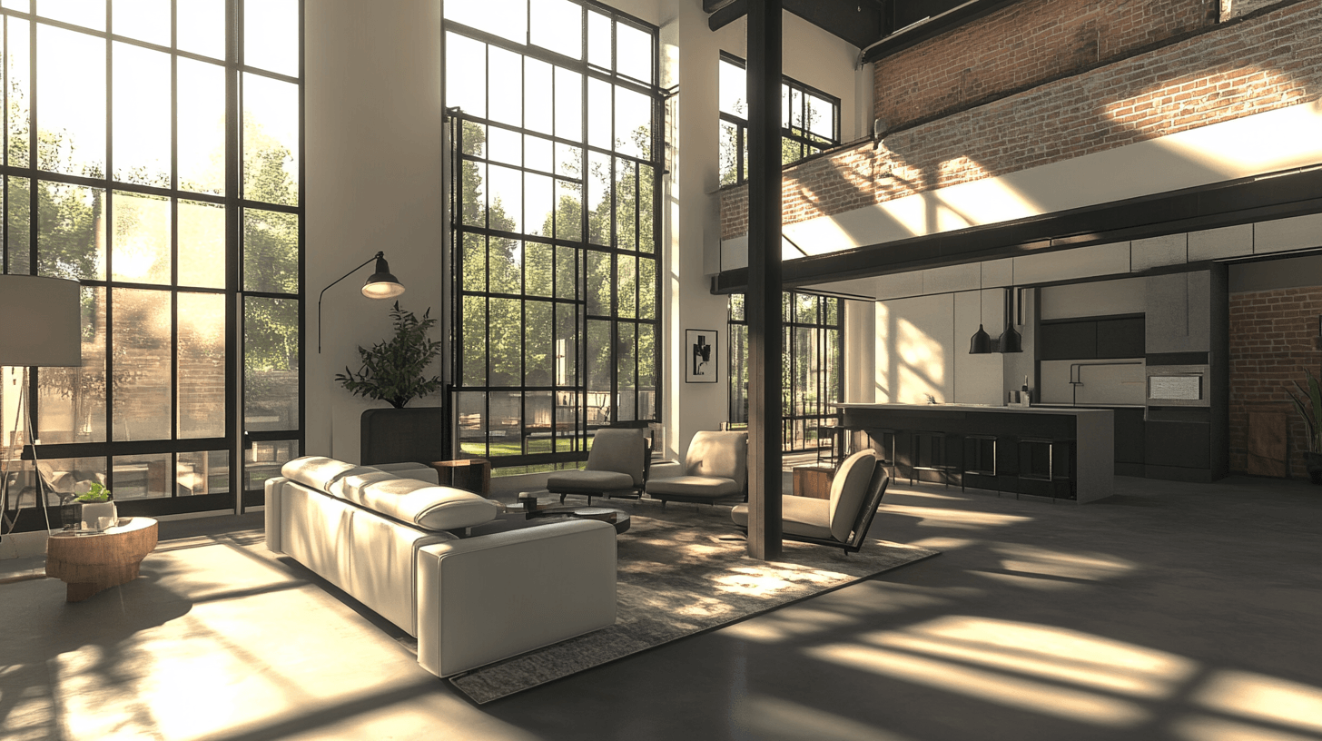 Gestaltung eines Loft-Wohnzimmers: Modern und offen