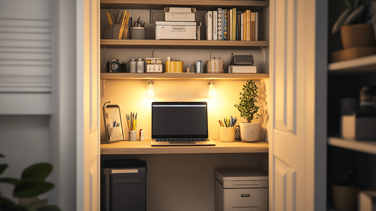 Arbeitsplatz im Schrank: Intelligente Home-Office-Lösung für begrenzten Platz
