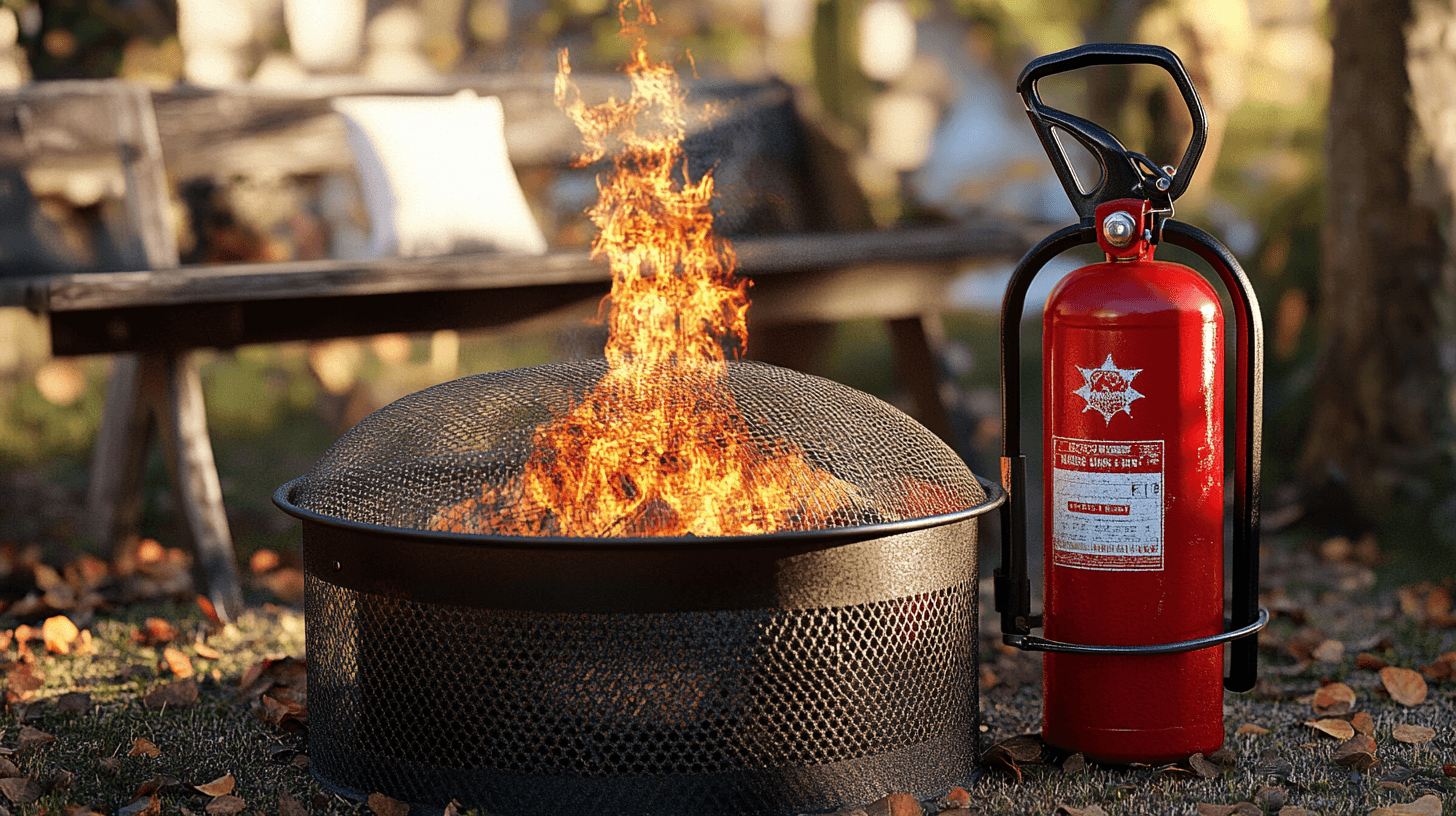 Sicherheitsvorkehrungen für ein Lagerfeuer im Freien