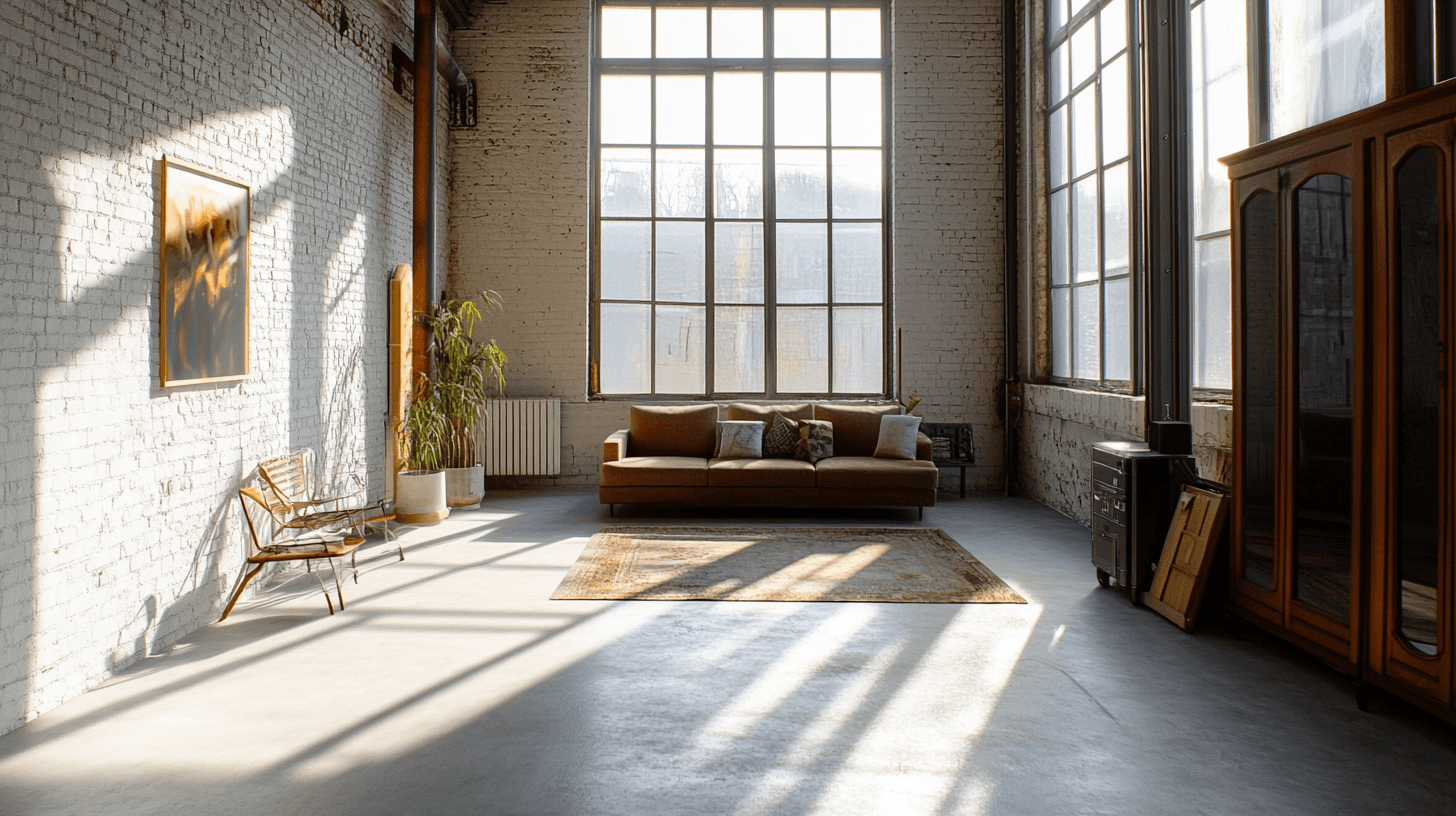 Loft-Wohnzimmer dekorieren: Weniger ist oft mehr