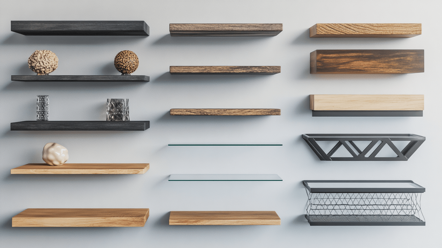 Unterschiedliche Stile und Materialien für Wandregale