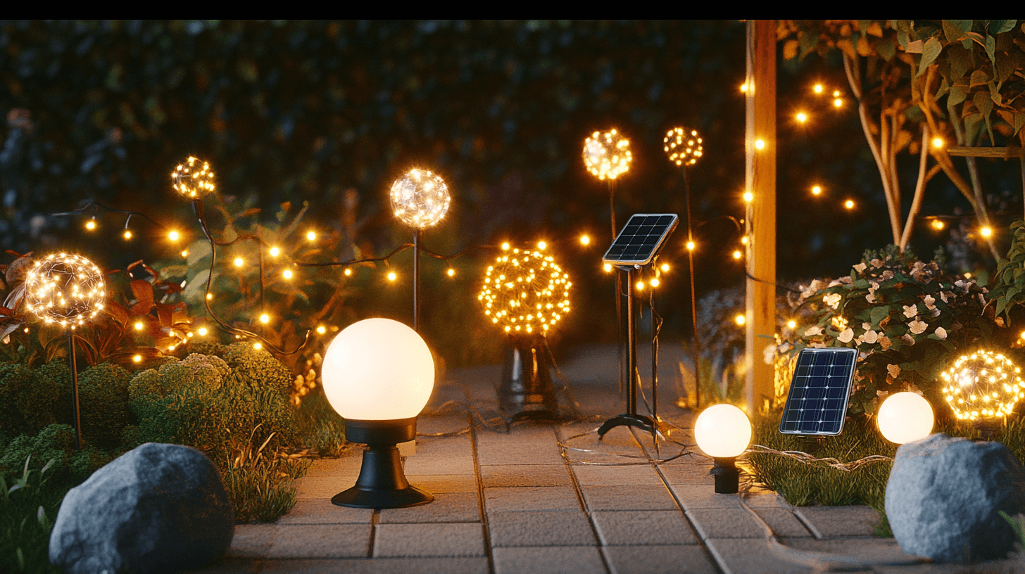 Unterschiedliche Typen von Gartenlichterketten