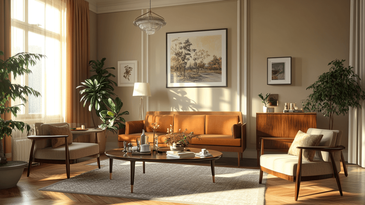 Mid-Century-Stil im Wohnzimmer: Zeitlose Klassiker neu gestaltet