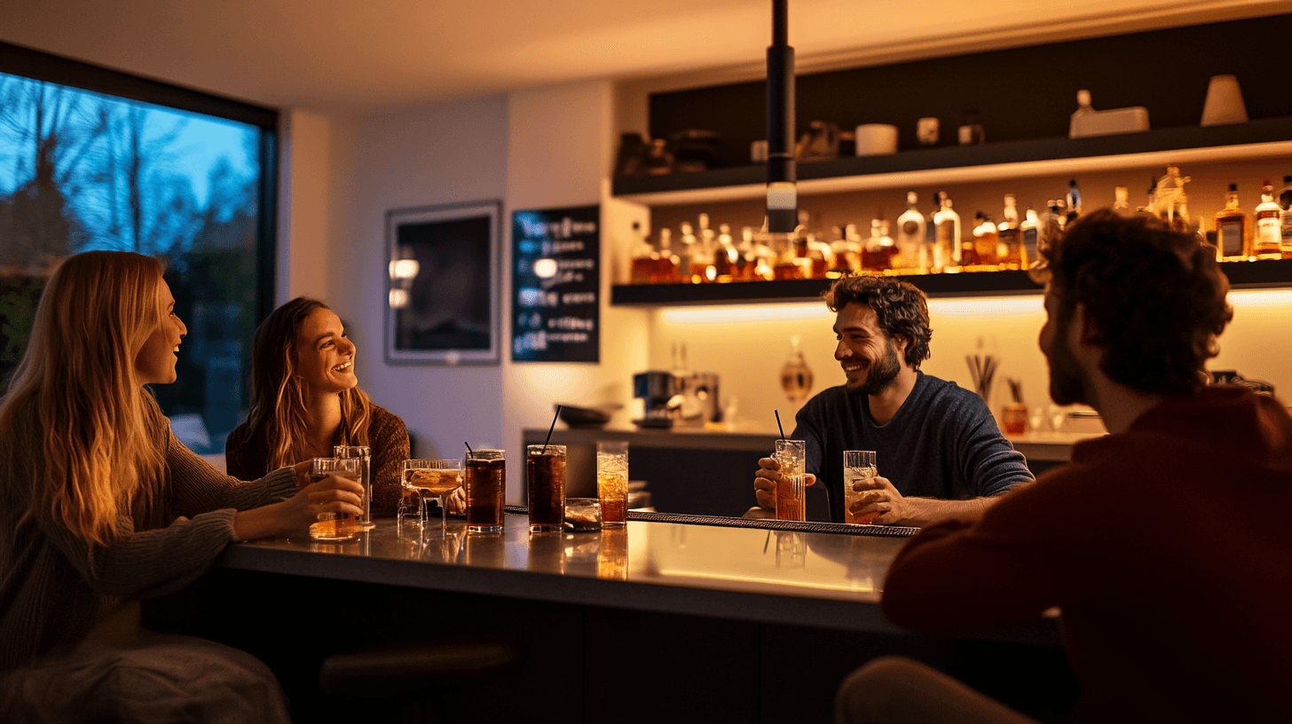 Die ideale Hausbar: Ein Ort für gesellige Runden mit Freunden und Familie