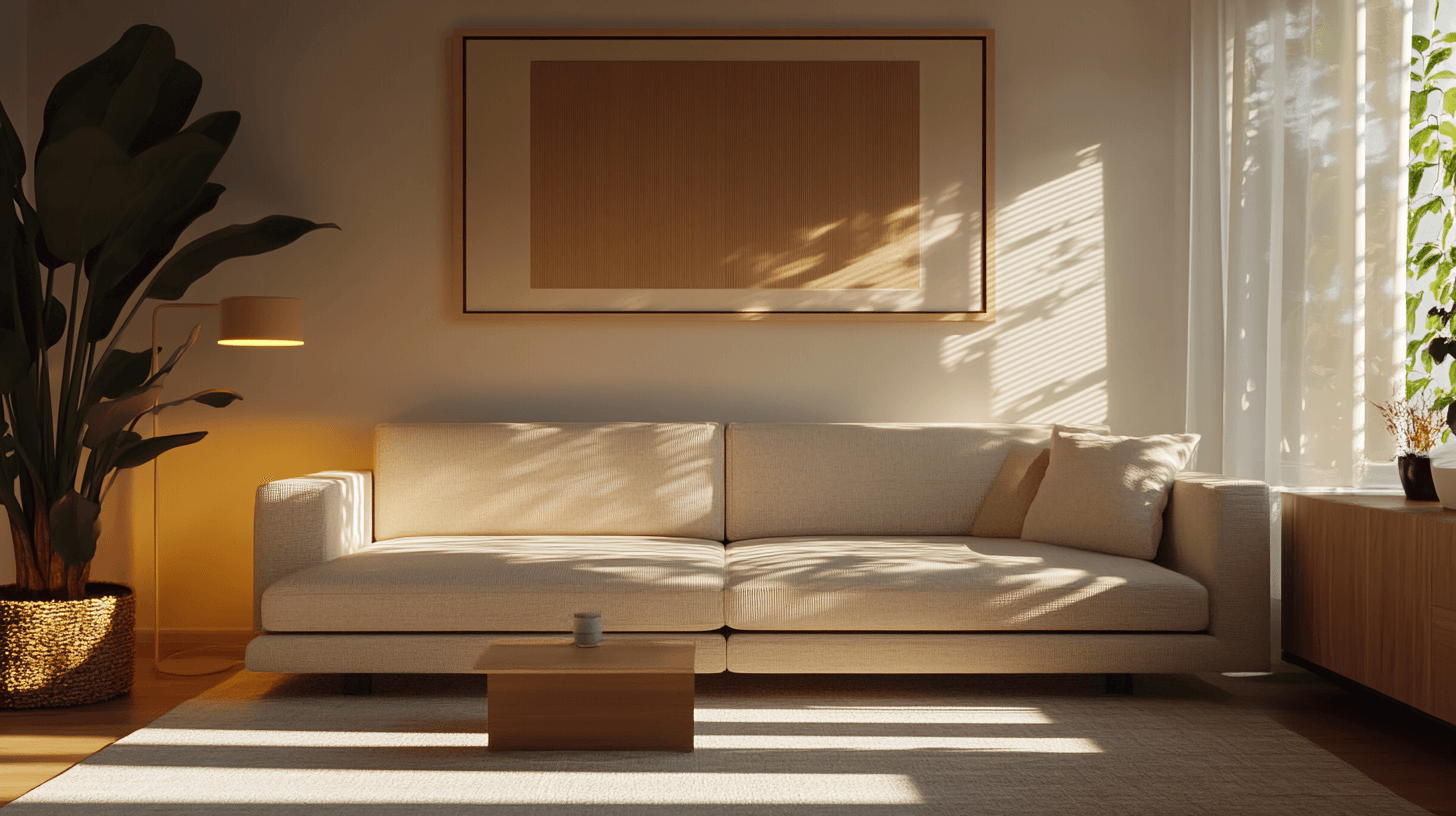 Minimalistische Wohnzimmerdekoration: Weniger ist oft mehr