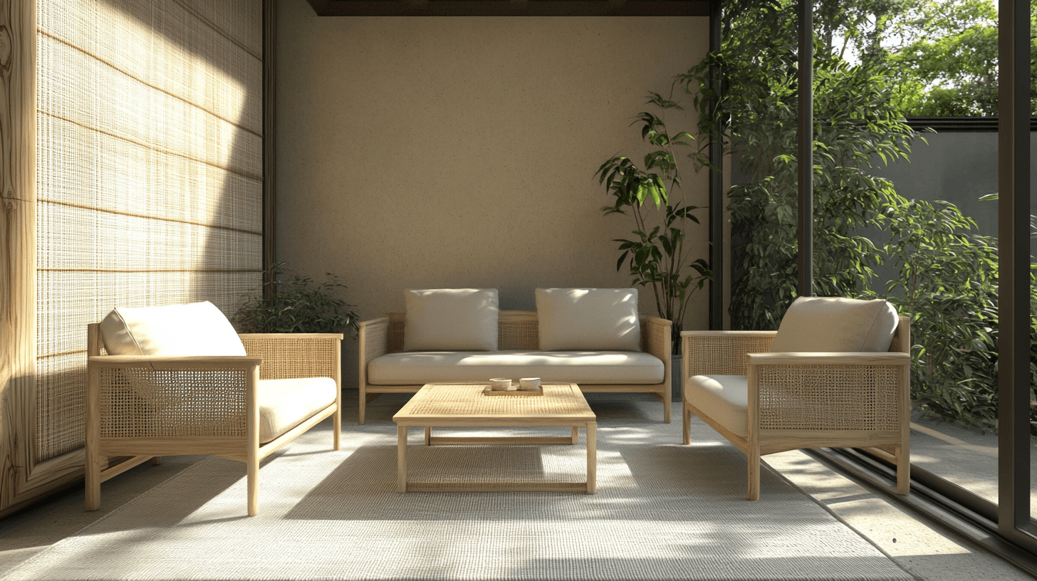 Schlichte Möbel für ein Zen-inspiriertes Design