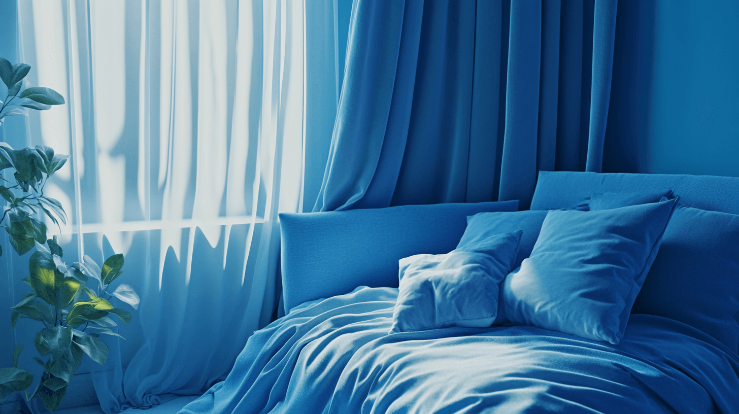 Die Auswirkung von blauen Farbtönen im Schlafbereich