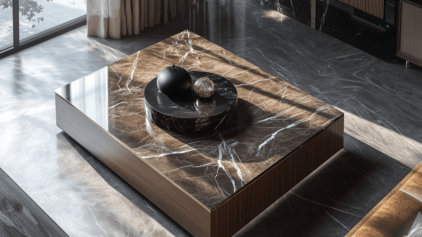 Hochwertige Materialien: Marmor, Holz und andere
